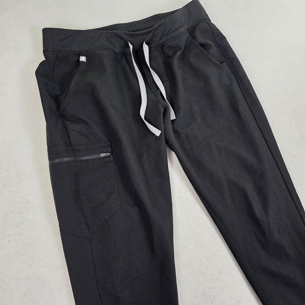 FIGS Zamora Jogger Scrub Pants Womens Large Black Technical Collection W18SW2005